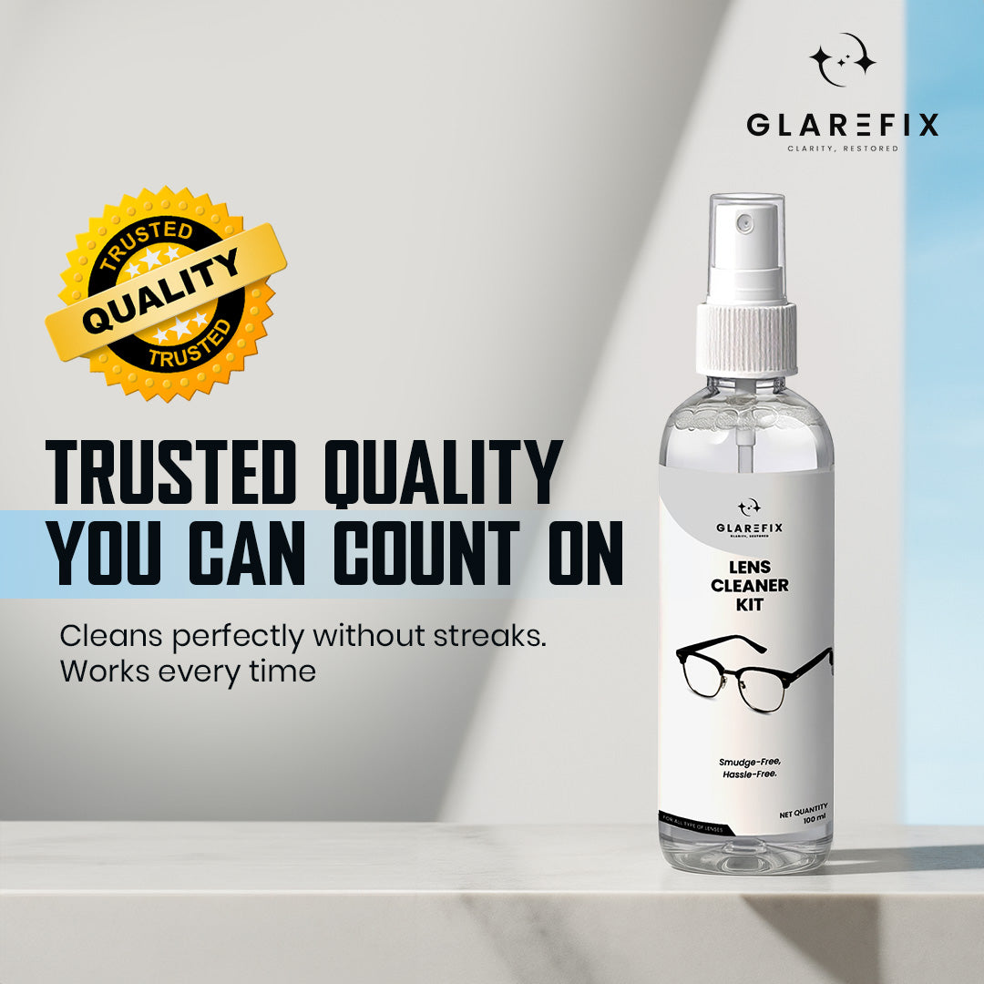 Glarefix Lens Cleaning Kit with Microfibre cloth 100 ml