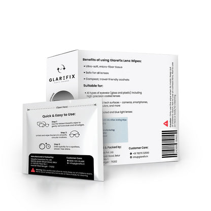 Glarefix Lens Cleaning wipes (30 pcs)