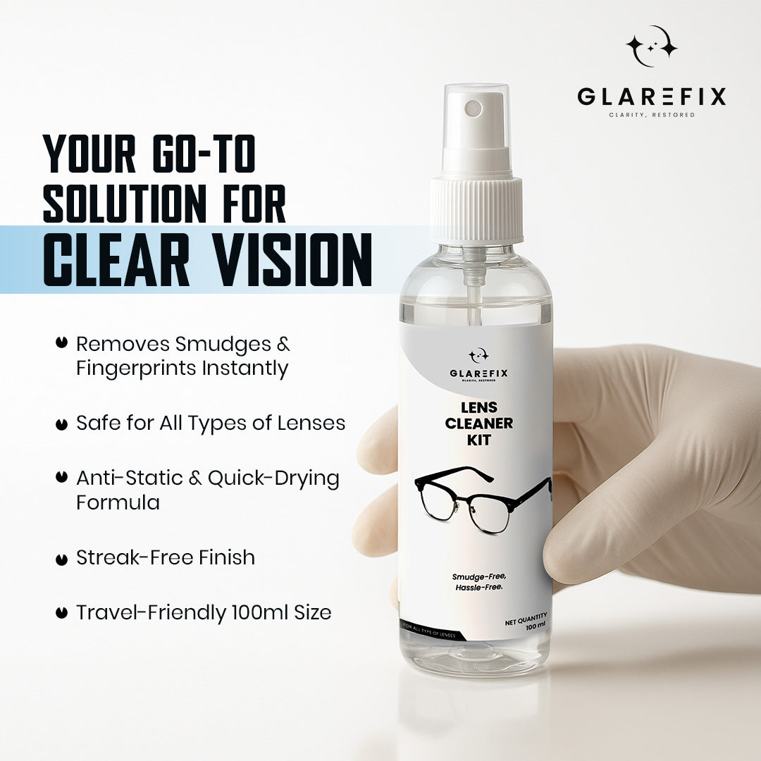 Glarefix Lens Cleaning Kit with Microfibre cloth 100 ml
