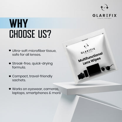 Glarefix Lens Cleaning wipes (60 pcs)