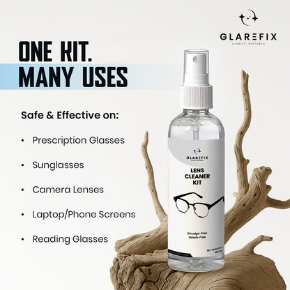Glarefix Lens Cleaning Kit with Microfibre cloth 100 ml