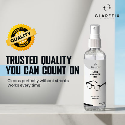 Glarefix Lens Cleaning Kit with Microfibre cloth 100 ml